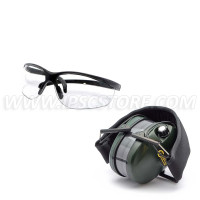 CALDWELL E-Max Lo Pro Elec Muff with Shooting Glasses