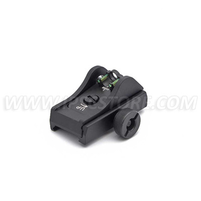 LPA BAR11WD5 Shotgun Picatinny Adjustable Rear Sight with Fiber Optic