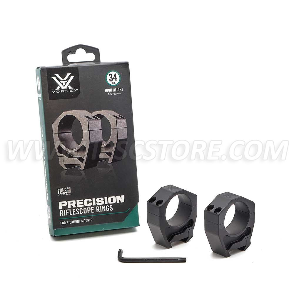 VORTEX PMR-34-126 Precision Matched 34mm Ring Set, high 1.26 in.