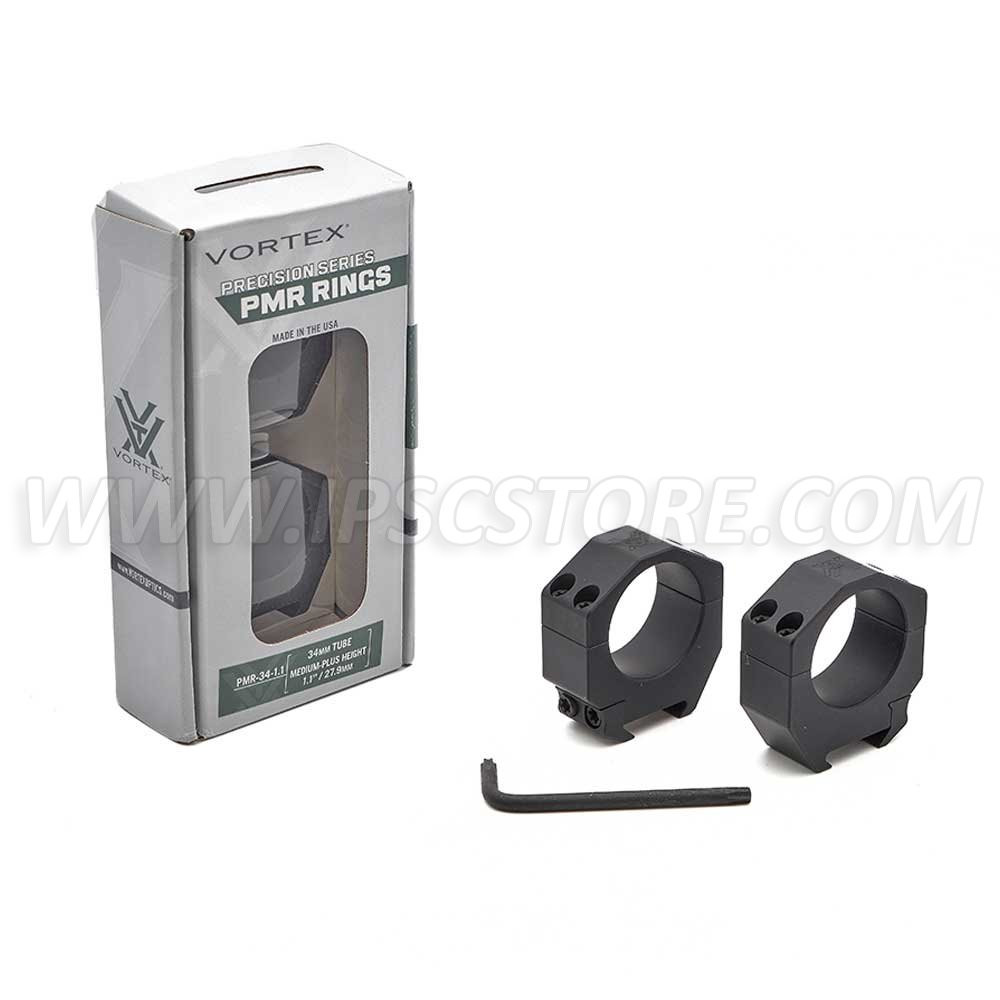 Vortex PMR-34-1.1 Precision Matched 34mm Ring Set, medium + 1.1 in.