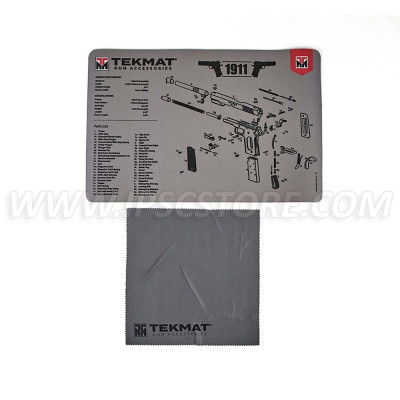 Tekmat 1911 Alfombrilla Gris para Limpieza de Pistolas