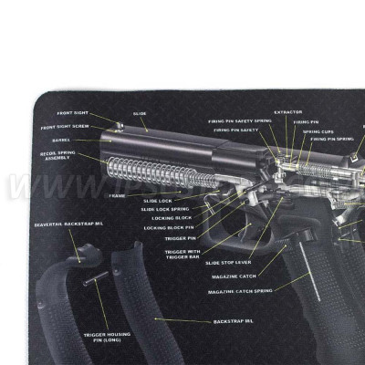 Alfombrilla de Limpieza para Pistolas Glock Cut Away Tekmat