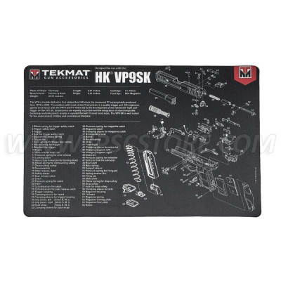 Alfombrilla de Limpieza para Pistolas Heckler & Koch VP9SK Tekmat