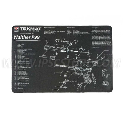 Alfombrilla de Limpieza para Pistolas Walther P99 Tekmat