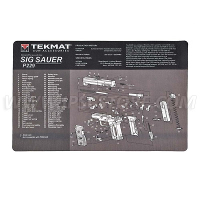 Alfombrilla de Limpieza para Pistolas Sig Sauer P229 Tekmat