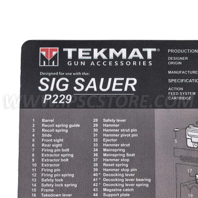 Tekmat Sig Sauer P229 Gun Cleaning Mat