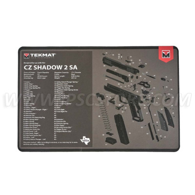 Tekmat CZ Shadow 2 SA Alfombrilla para Limpieza de Pistolas