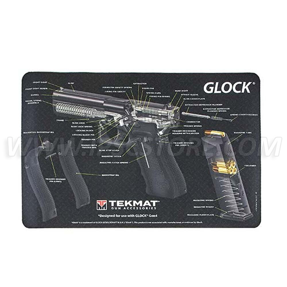 Alfombrilla de Limpieza para Pistolas Glock Cut Away Tekmat