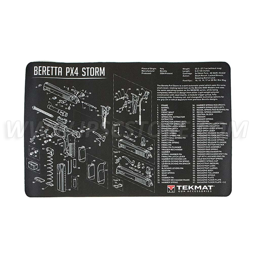 Alfombrilla de Limpieza de Armas Tekmat Beretta PX4 Storm 