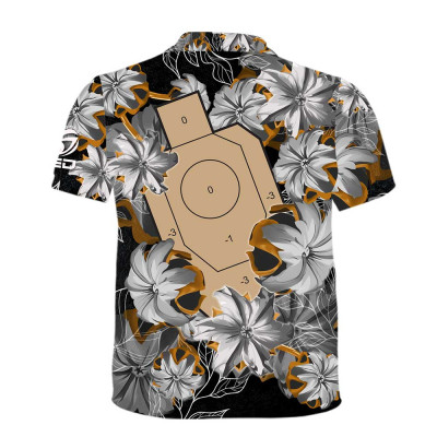 Camiseta DED Black Bullet Floral IDPA Target 