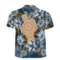 Camiseta DED Blue Bullet Floral IDPA Target