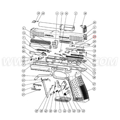 ARSENAL Firearms Extractor Black