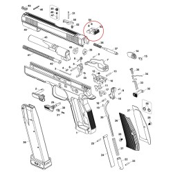 CZ OEM Adjustable Rear Sight for CZ 75 SP-01 Shadow, CZ Shadow 2