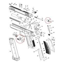 Seguro Ambidiestro elgado para CZ Shadow 2 