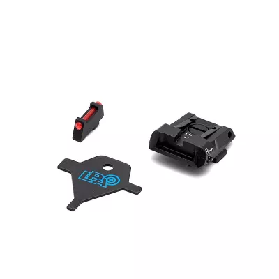 LPA SPS16GL6F Adjustable Sight Set for GLOCK with Fiber Optic Front