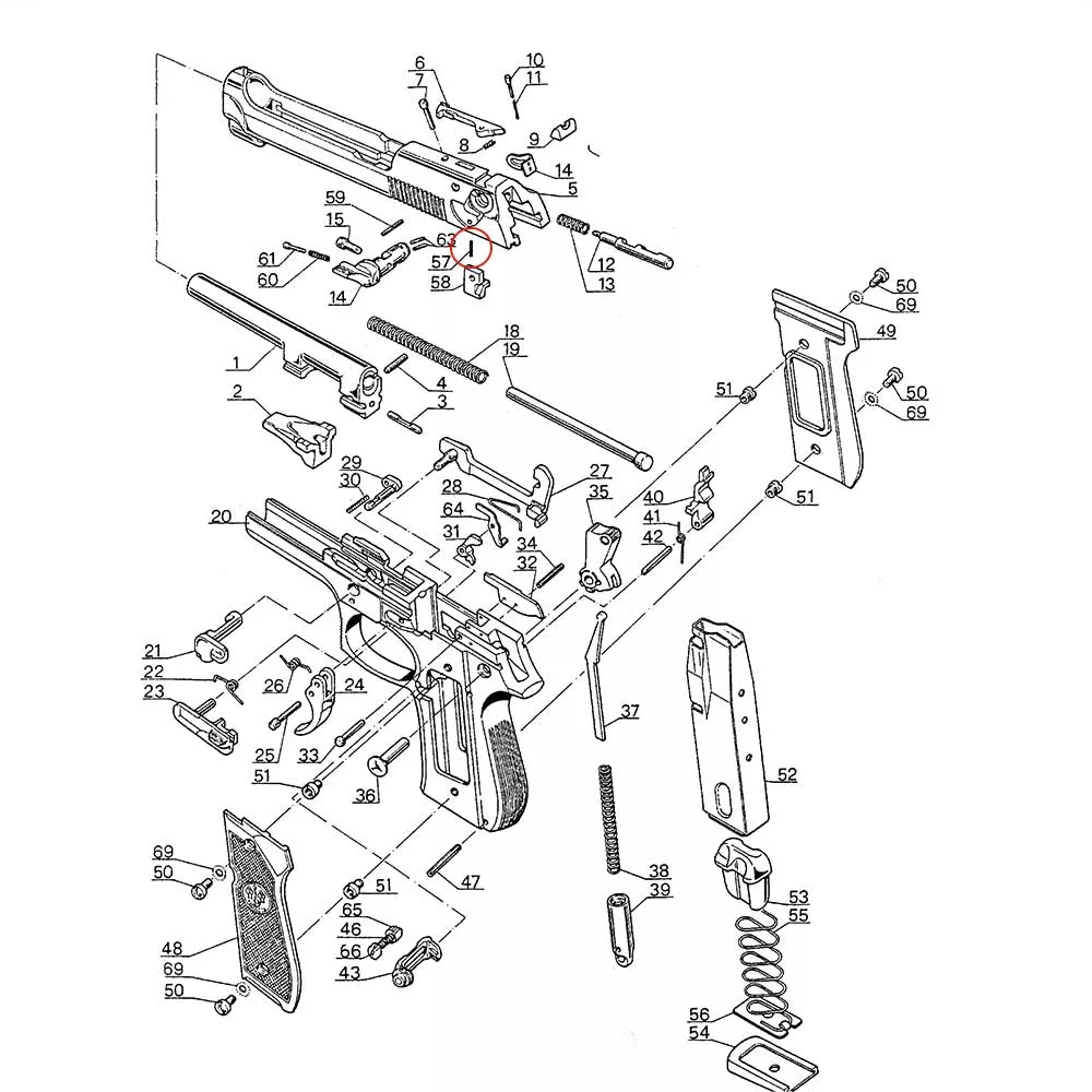 Eemann Tech Firing Pin Block Spring for Beretta 92/96/98