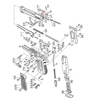 Ressort d'extracteur Eemann Tech pour Beretta 92/96/98