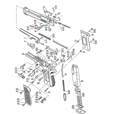 Muelle del Émbolo de Seguro Izquierdo Eemann Tech para Beretta 92/96/98