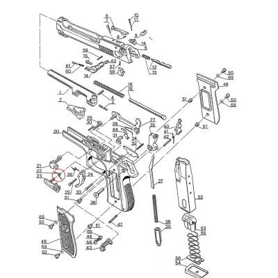 Muelle de Retenida de Corredera Eemann Tech para Beretta 92/96/98