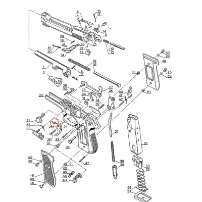 Muelle de Disparador Eemann Tech para Beretta 92/96/98