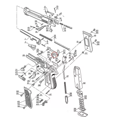 Ressort de barre de détente Eemann Tech pour Beretta 92/96/98