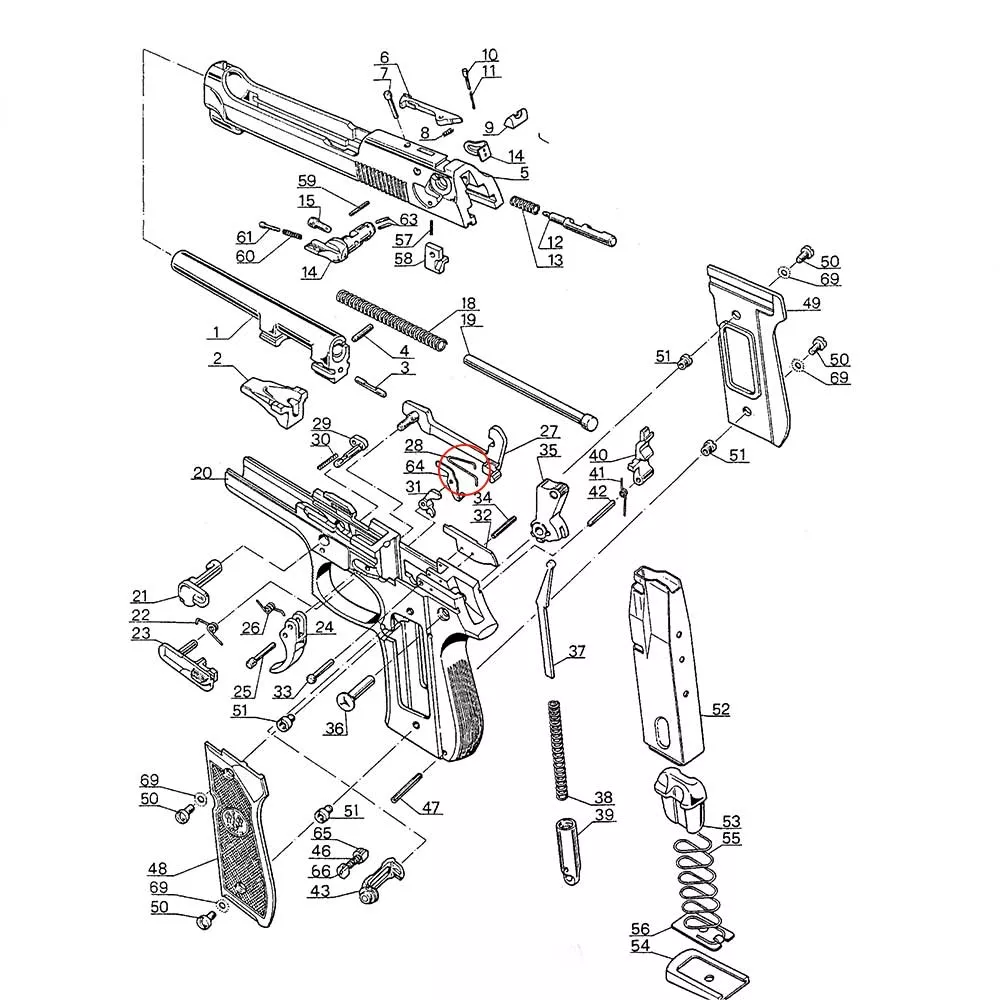 Eemann Tech Competition Trigger Bar Spring for Beretta 92/96/98