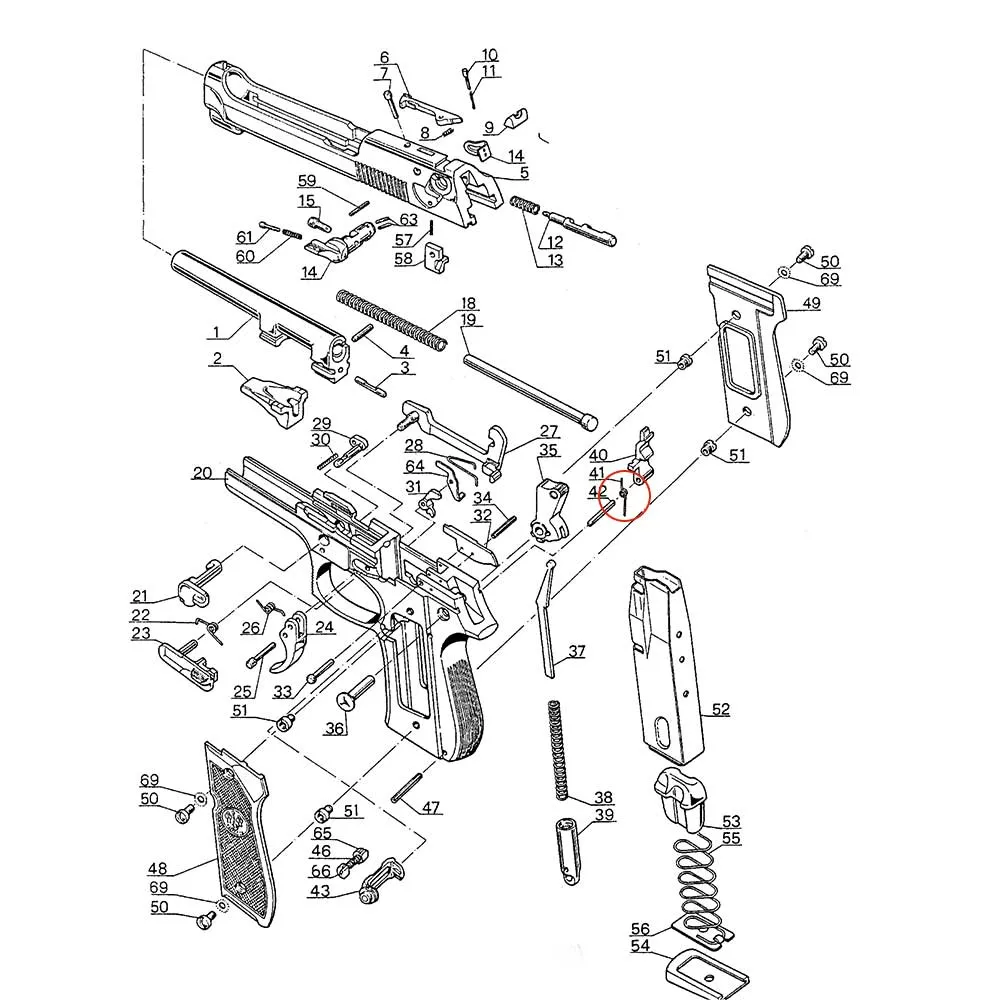 Ressort de détente de compétition Eemann Tech pour Beretta 92/96/98