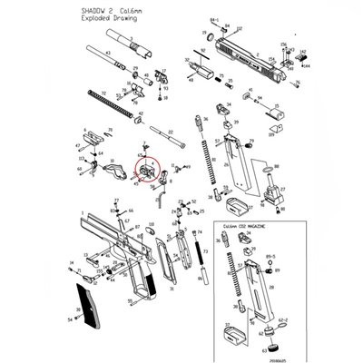 KJ WORKS Action Air Hammer Housing for ASG CZ Shadow 2