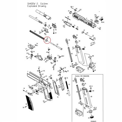 KJ WORKS Action Air Recoil Buffer for ASG CZ Shadow 2