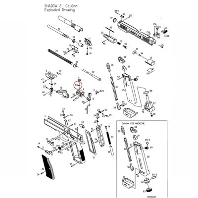 KJ WORKS Action Air Sear Spring for ASG CZ Shadow 2