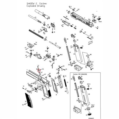 KJ WORKS Action Air Trigger Bar Spring for ASG CZ Shadow 2