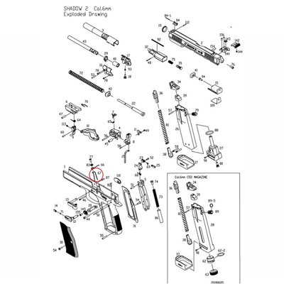 Muelle de Retenida de Cargador KJ WORKS para ASG CZ Shadow 2