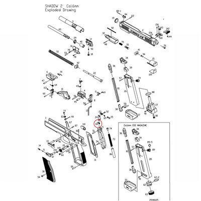 KJ WORKS Action Air Valve Knocker Spring for ASG CZ Shadow 2