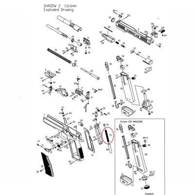 KJ WORKS Action Air Main Spring for ASG CZ Shadow 2