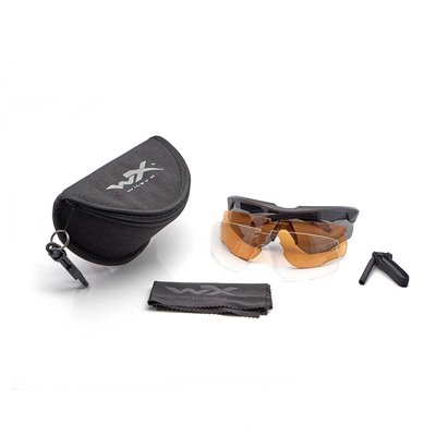 Óculos Wiley X 2852 ROGUE COMM Lentes Cinza/Transparente/Ferrugem claro Armação Preta Fosca