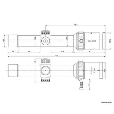 Mira de Carabina de Competição KAHLES K18i-2 1-8x24i