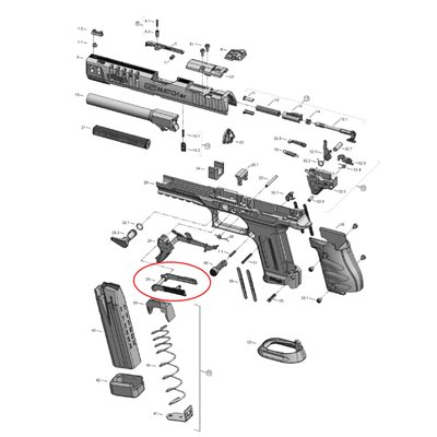 Palanca de Retenida de Corredera Ambidiestra Walther