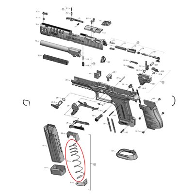 Muelles de Cargador Walther +2 para PPQ, P99, Q5 Match SF