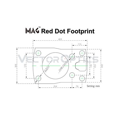 Vector Optics SCFRM-03 MAG Red Dot Sight Offset Picatinny Mount