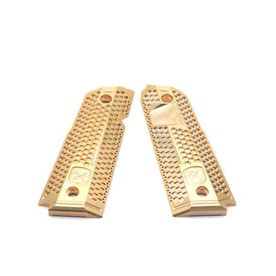 M-Arms BRASS Grips Monarch 2 for 1911 - Long