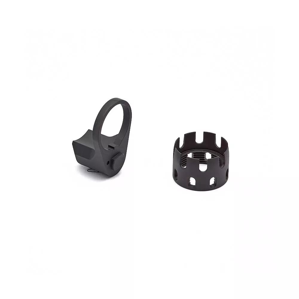 Strike Industries SI-AR-ECN&EEP-BK/AR Receiver Enhanced Castle Nut with Extended QD Endplate