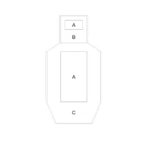 Eemann Tech Cardboard Redacted D Zone Metric Target - 100 pcs./Pack