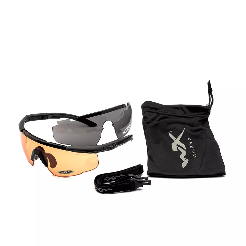 Wiley X Saber Advanced Safety Glasses - Grey & Light Rust Shields