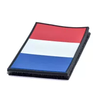 France Flag PVC Patch with Hook and Loop Fastener