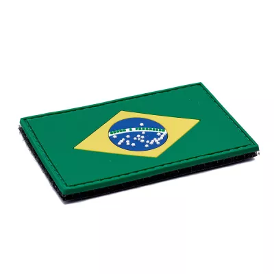 Brazil Flag PVC Patch with...