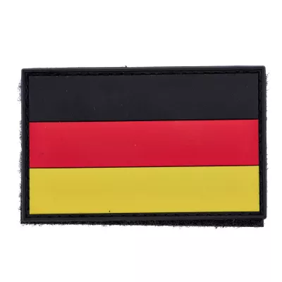 Germany Flag PVC Patch with Hook and Loop Fastener