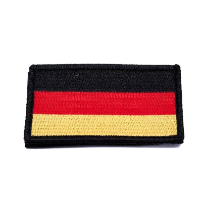 Germany Flag Embroidery Patch with Fastener Hook and Loop