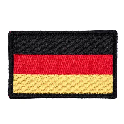 Germany Flag Embroidery Patch with Fastener Hook and Loop