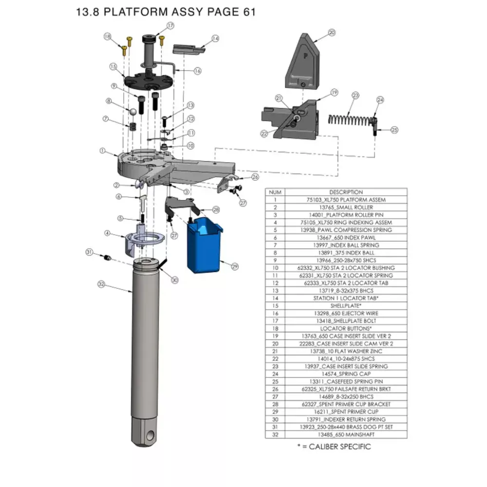 Dillon 75103 XL750 Platform Assembly