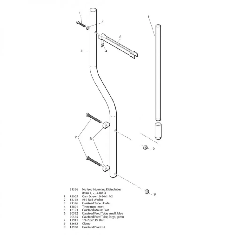 Dillon Casefeed Feed Tube for XL650 / XL750